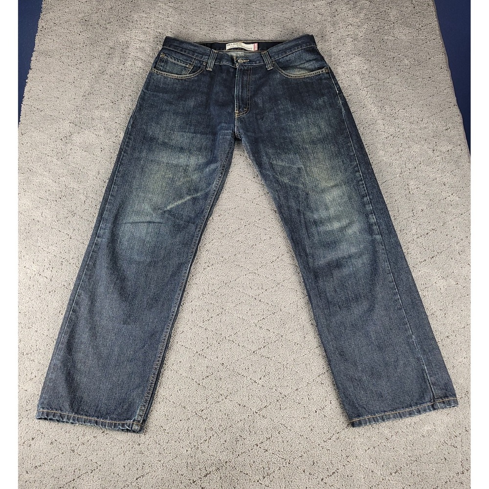 Levis 559 Jeans Mens 34x30 Blue Relaxed Straight Leg Dark Wash Mid Rise‎